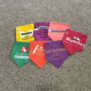 Weekly Fun Pet Bandana set